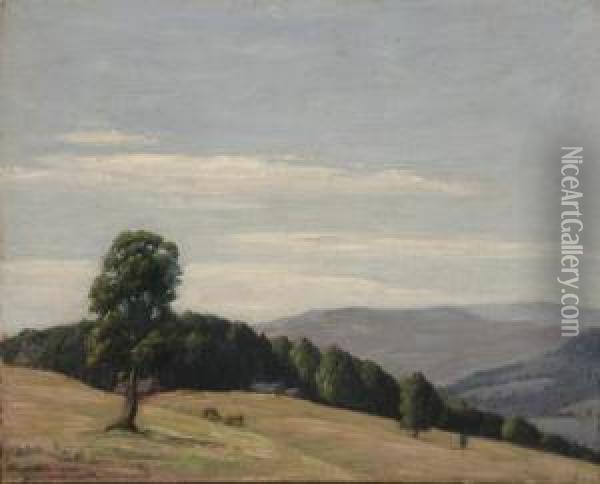 Hillside Vista Oil Painting - Andrew Thomas Schwartz