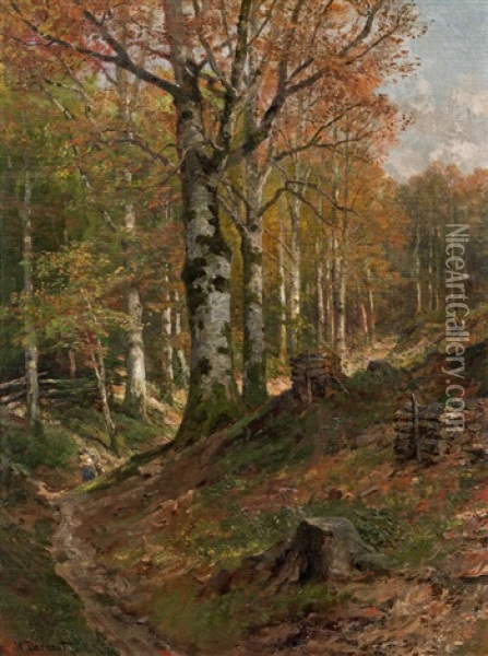 Vienna Woods In The Fall Oil Painting - Hugo Darnaut
