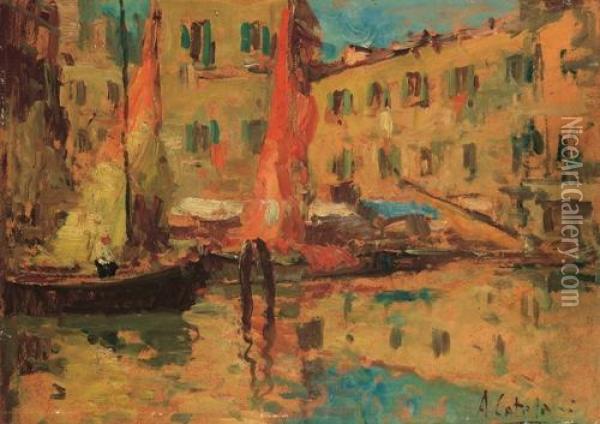 Veduta Di Chioggia Oil Painting - Alessandro Catalani