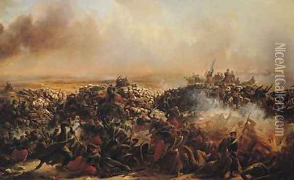 The Battle of Sebastopol Oil Painting - Jean-Charles Langlois