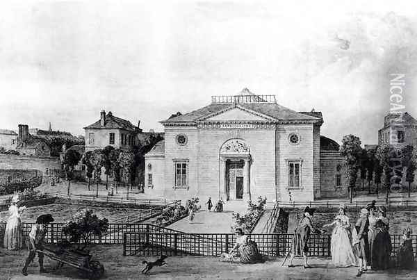 The Great Amphitheatre of Jardin des Plantes in Paris in 1794 Oil Painting - Jean-Baptiste Hilaire