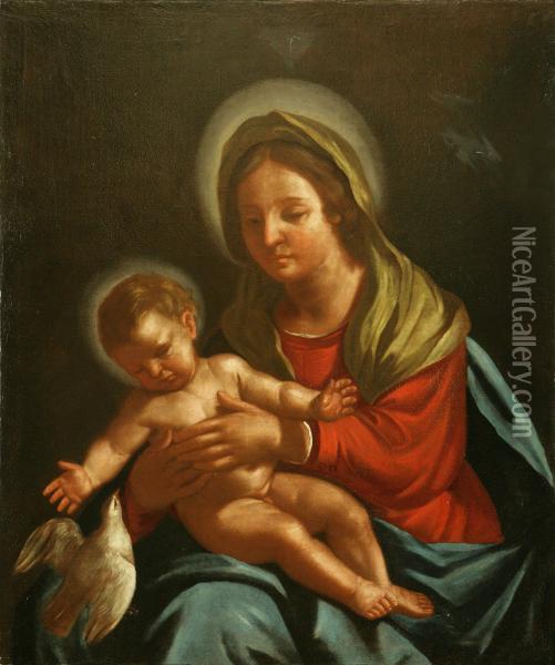 Madonna Con Bambino Oil Painting - Ercole Gennari