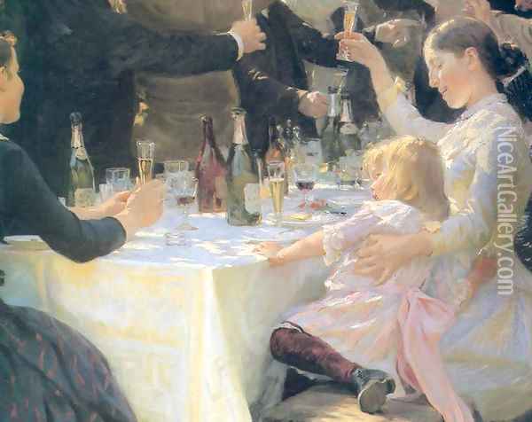 Hip hip hurray Detail Oil Painting - Peder Severin Kroyer