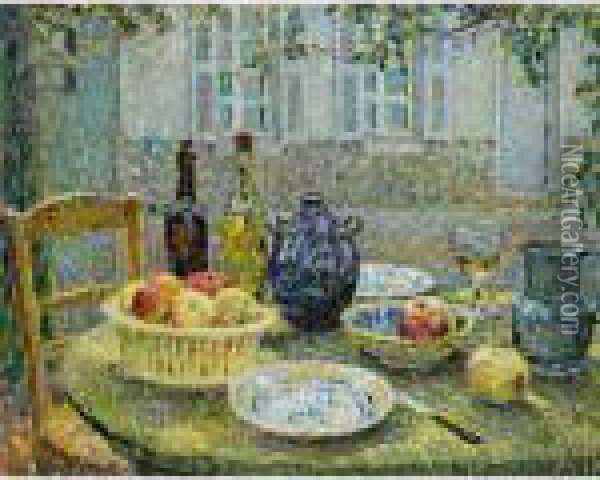 La Table De Pierre Oil Painting - Henri Eugene Augustin Le Sidaner