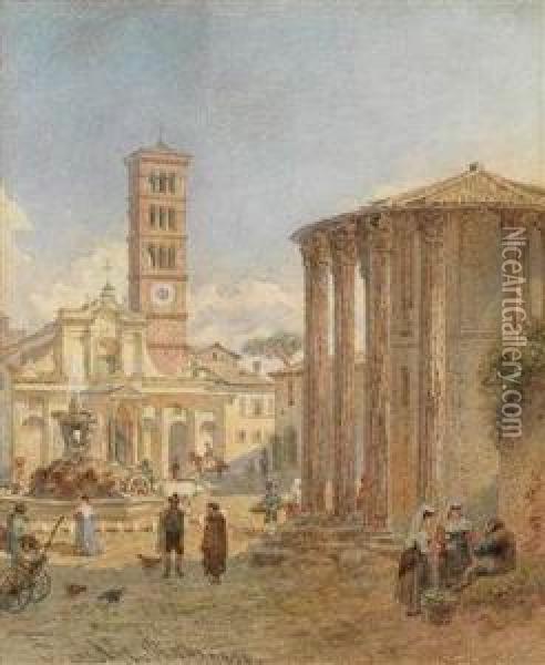 Rome, Forum Boarium Oil Painting - Franz Alt