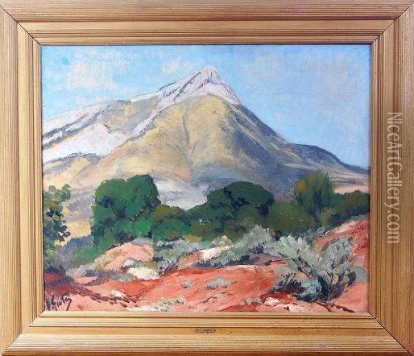Mountain Landscape Scene Oil Painting - Pierre Gatier