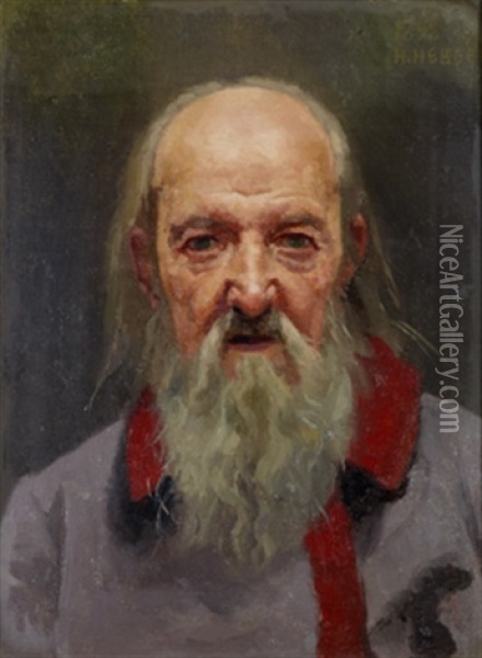 Portrait Of An Old Man Oil Painting - Nikolaj Wassilijewitsch Newreff