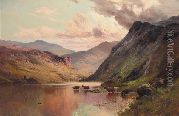 Foot Of Kirkstone Pass Oil Painting - Alfred de Breanski