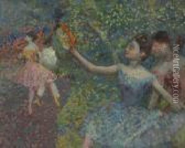 Danseuse Au Tambourin Oil Painting - Edgar Degas