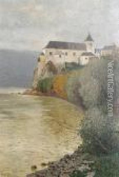View Of The Schonbuhel Castle On Thedanube Oil Painting - Rudolf Weber