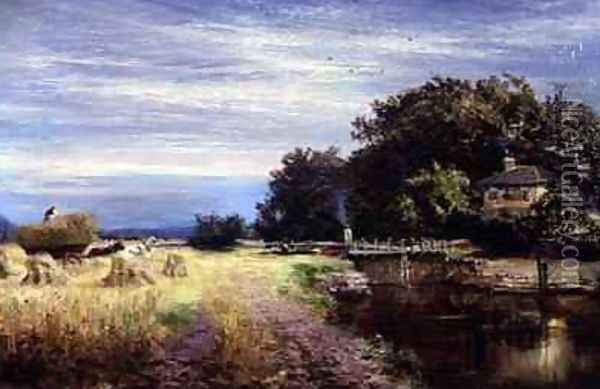 Boveney Lock Windsor Oil Painting - William E. Harris