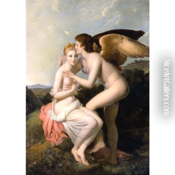 Cupid And Psyche Oil Painting - Francois Pascal Simon Gerard