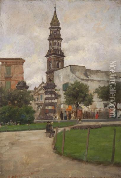 Porta Del Carmine Nel 1880 Oil Painting - Francesco Paolo Diodati