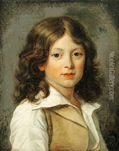 Portrait De Pierre Robillard De Peronville (1786-1812) Oil Painting - Jean Louis Laneuville