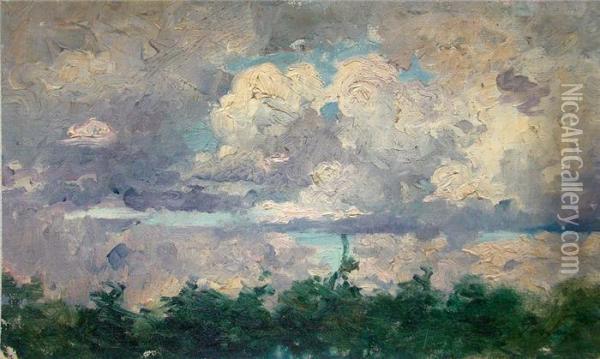 Wolkenstudie Oil Painting - Rudolf Possin