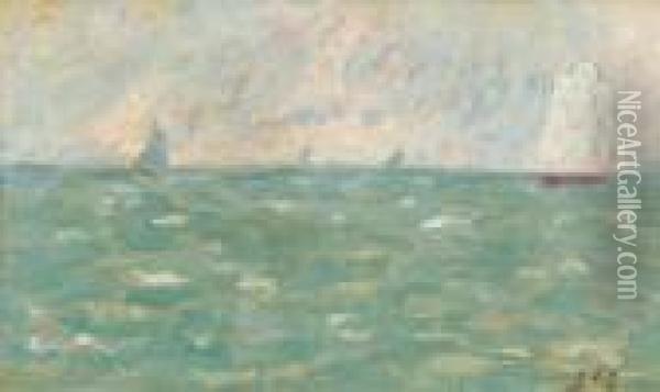 Segler Auf Offener See Oil Painting - Georges dEspagnat