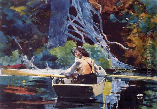 The Adirondack Guide Oil Painting - Winslow Homer