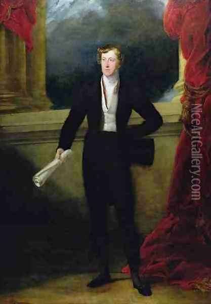 Portrait of William Spencer Cavendish 2 Oil Painting - Sir George Hayter