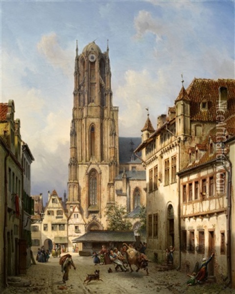 Der Dom In Frankfurt Am Main Oil Painting - Michael Neher