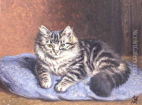 The Blue Cushion Oil Painting - Horatio Henry Couldery