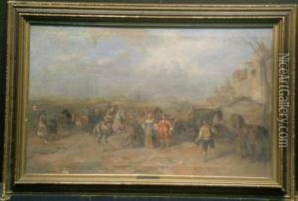Battle Scene Oil Painting - Alfred Ritter von Malheim Friedlander