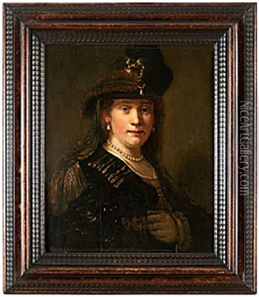 Saskia Oil Painting -  Rembrandt van Rijn