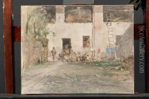 Contadini Con Pecore
- 1940 Oil Painting - Gerardo Bianchi