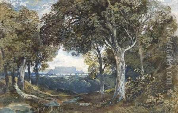 Edinburgh From Beyond Slateford Oil Painting - Horatio McCulloch