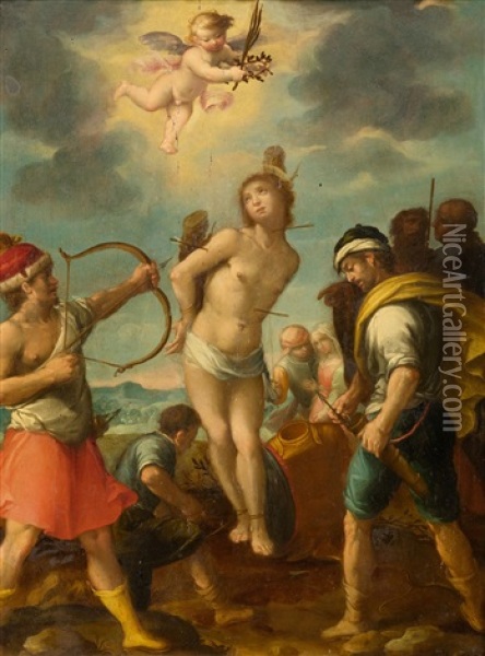 Martyrium Des Heiligen Sebastians Oil Painting - Francesco Rustici