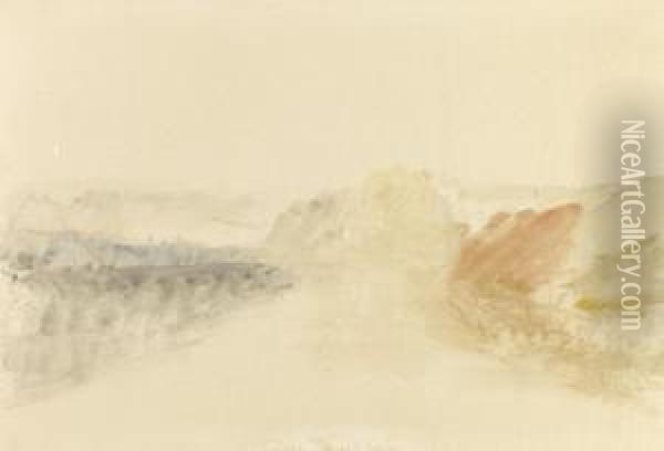 River Scene Oil Painting - Joseph Mallord William Turner