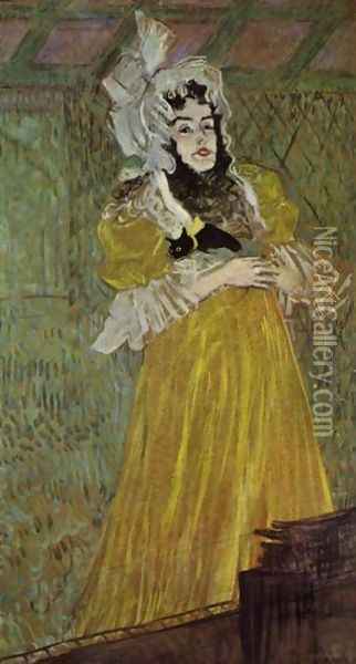 Portrait Of Miss May Belfort Oil Painting - Henri De Toulouse-Lautrec