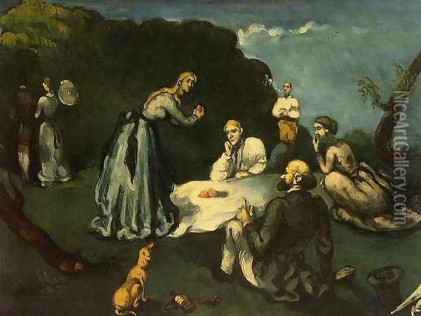 Luncheon On The Grass Oil Painting - Paul Cezanne