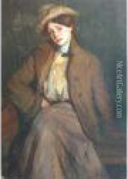 Portrait De Jeune Femme Assise Oil Painting - Jacques-Emile Blanche
