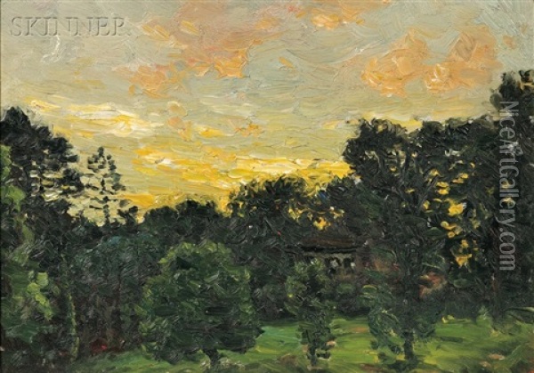 Sunset Study Oil Painting - John Joseph Enneking