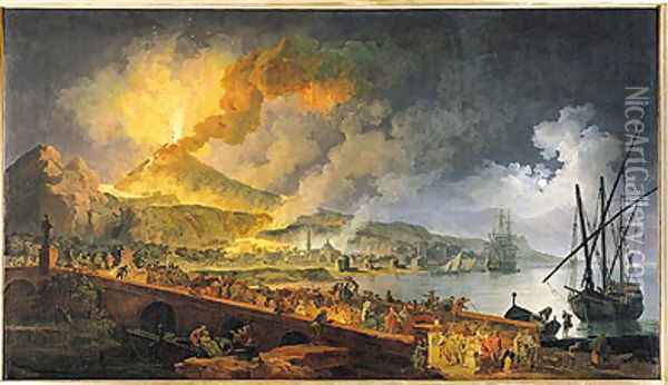 Eruption of Vesuvius in 1771, 1779 Oil Painting - Pierre-Jacques Volaire