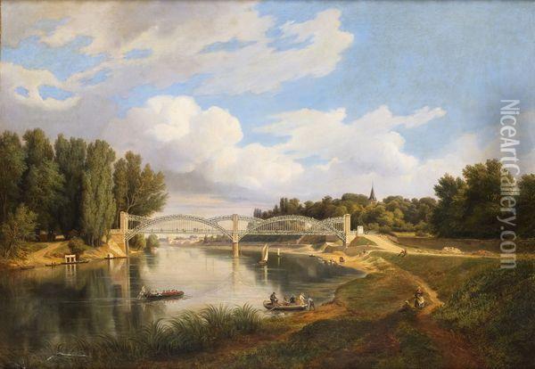 Le Pont De Neuilly Oil Painting - Edouard Jean Marie Hostein