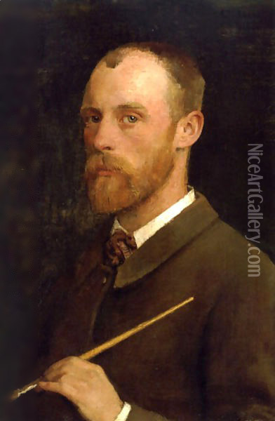 Portrait of the Artist 1882 Oil Painting - Sandor Nagy