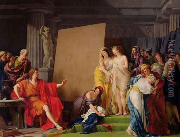 Zeuxis Choosing Models from the Beautiful Women of Croton, 1789 Oil Painting - Francois-Andre Vincent