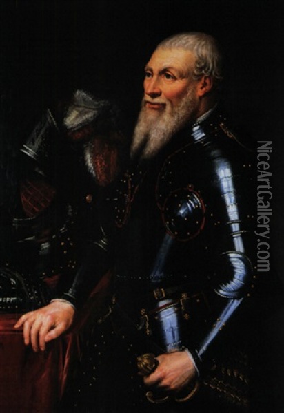 Portrait Des Gabriele Serbelloni Oil Painting - Antonis Mor Van Dashorst