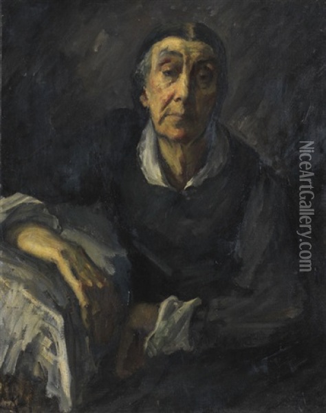 Bildnis Einer Gelahmten Dame Oil Painting - Leo von Koenig