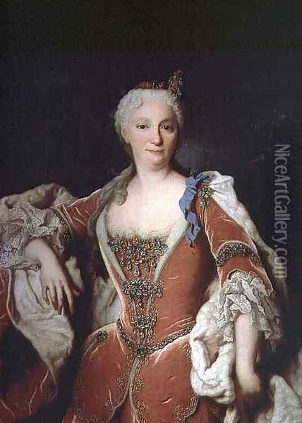 Portrait of Elizabeth Farnese 1692-1766 second wife of Philip V of Spain Oil Painting - Jean Ranc