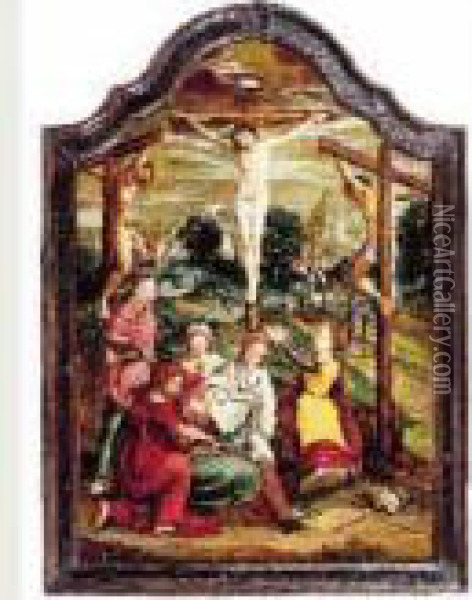 La Crucifixion Oil Painting - Lambert Suavius