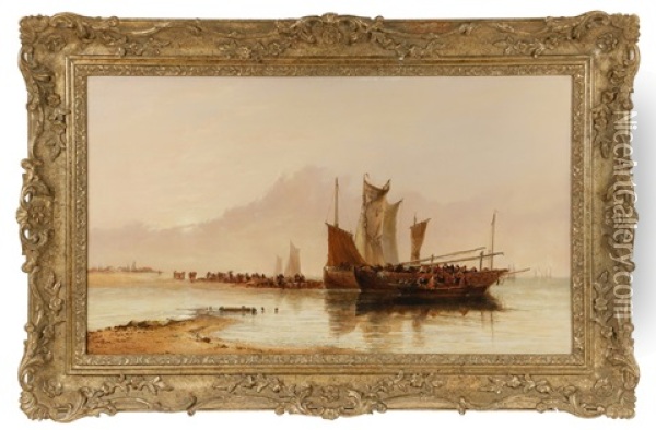 Yarmouth Sands Oil Painting - Arthur Joseph Meadows