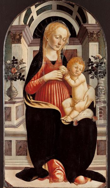 Madonna Col Bambino Oil Painting - Biagio D' Antonio