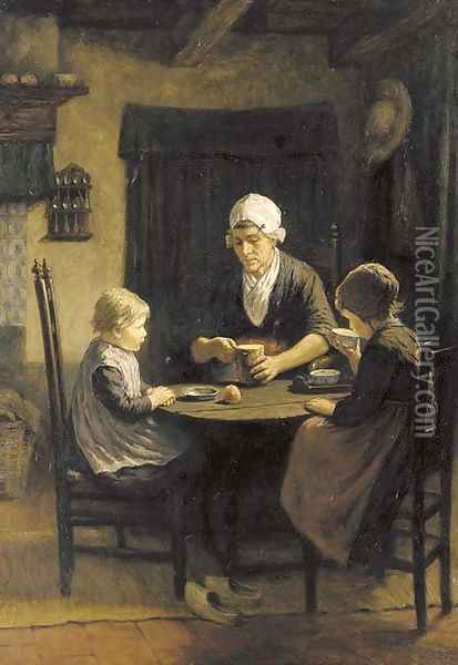 Midday meal Oil Painting - David Adolf Constant Artz