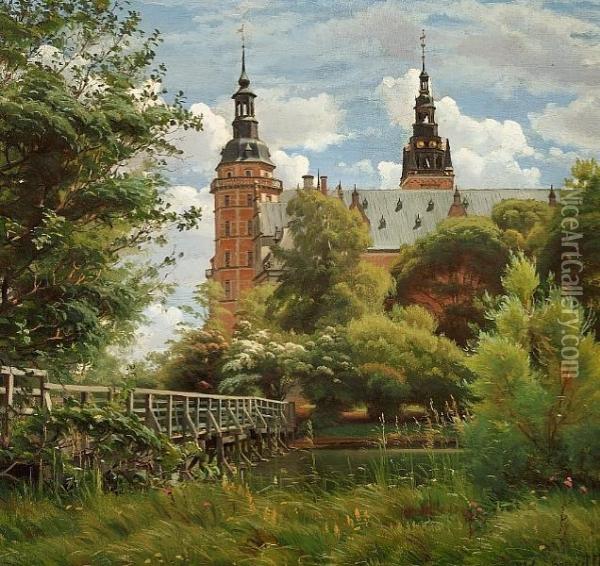 Frederiksborg Castle Oil Painting - Hans Ludvig Smidth