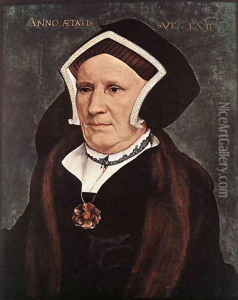 Portrait of Lady Margaret Butts 1543 Oil Painting - Hans Holbein the Younger