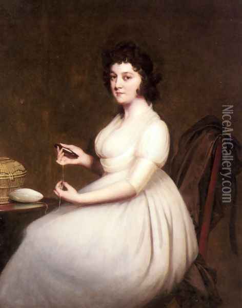 Portrait of Mrs Abney Oil Painting - Joseph Wright