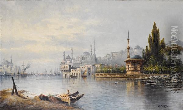 Constantinople Oil Painting - R. Domba