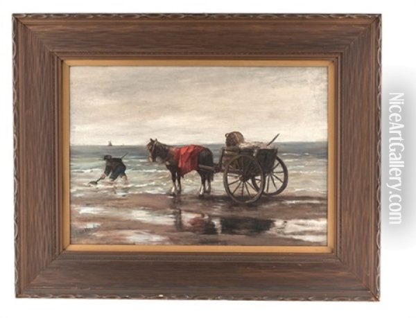 Coastal Scene Oil Painting - Francois Pieter ter Meulen